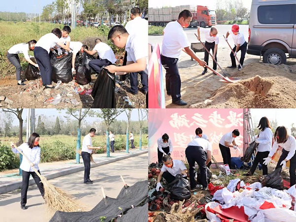 霍邱项目开展“卫生大扫除，党员我先行”主题活动